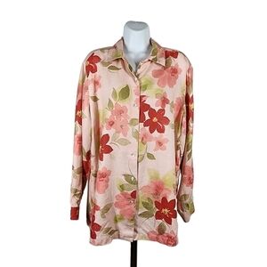 AUGUST MAX WOMAN FLORAL LINEN BLOUSE